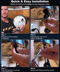 Steps to install EZ Connect Power Cord For InSinkErator Garbage Disposals 4 Foot Plug In Cable, illustrating easy installation.
