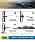 Heavy Duty Traditional Metal Windshield Wiper Blades Two Pack 22 Inch J Hook installation steps for Ford F150 F250 F350.