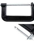 Heavy Duty 4 Pack 6 Inch C Clamp Set With 6 Inch Jaw Opening And 2 And 5 Eighths Inch Throat for woodworking and welding