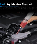 Smooth Operator Manual Oil Extractor Pump 200Cc Transparent Fluid Siphon with high visibility body extracting fluid in engine bay.