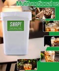 5 Gallon Commercial Cold Brew System For Home Office Or Small Cafe That Lets You Brew Big Batches For A Week Or More Plus No Mess Spigot And Food Grade Materials With A Handy Recipe Guide Included with images of iced coffee drinks.