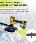 Ice Fishing Auger Drill Adapter For One Half Inch Drill Chuck Easy Install Fits Most Hand Augers With 9.1 Inch Stopper Disc