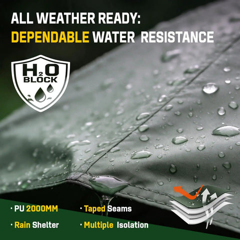 Close-up of 4 Person Camping Tent With Instant Setup In About 50 Seconds, Rainfly And Windproof Design showing water-resistant material.