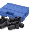 Top Tier Deep Impact Socket Set 12Pcs In 1 Inch Drive Size With Massive 24-41Mm Range And Heavy Duty Build Perfect For Pros And DIY Mechanics Looking For Serious Power And Storage On The Go, blue case and sockets