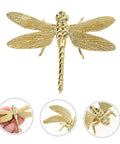 Dragonfly Cabinet Knob Set for Dresser Drawers and Cabinet Doors Vintage Gold Antique Brass Copper Finish Dragonfly Handles