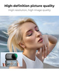 High-definition picture quality with ND CPL Filter Kit for DJI Osmo Nano Vlog Ready Camera. Shows vivid color capture of woman outside.