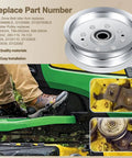 Deck Drive Belt Idler Arm Plate Kit With Flat Idler Pulley For John Deere Lawn Tractors Replaces GY20986BLE GY20986
