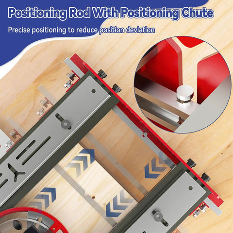 DIY Woodworking Board Flattening Jig For Router Sled, 24 Inch Panel Milling Machine with positioning rod and chute