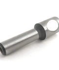Close-up of a metal piece from Single Flute Countersink Chamfer Tool Set 82 Degree 4 Piece With Wooden Box Ultra Smooth Countersunk Holes Fast Cutting