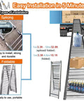 No Sweat Rolling Conveyor Table For Warehouse Unloading And Truck Trailer Loading Light Duty Stainless Steel Manual Slide System Smooth Cargo Moving Platform 20x13 Feet with portable and foldable design.