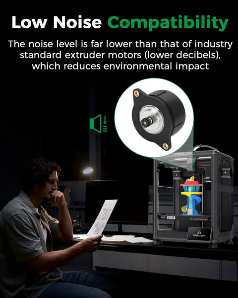 K2 SE Extruder Stepper Motor Replacement for 3D Printer, showing low noise operation and compatibility with K2 SE 3D printers.