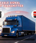 DEJ wireless trailer lights two-pack with magnetic mounts; rechargeable, waterproof tail lights for trailers and trucks