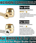 10 Pack Bicycle Hydraulic Disc Brake Olive and Barb Insert Kit for BH90 and BH95 Hoses, featuring brass parts for BH59 and BH90.