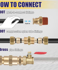 Front view of brass DOT push-to-connect and nylon tube fittings kit for air brake lines, sizes 1/4, 1/8, 3/8, 1/2 in