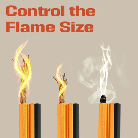 All In One Flint And Steel Fire Starter Kit With Ferro Rod Waterproof 36 Inch Wick Rope Steel Striker Windproof Sparks