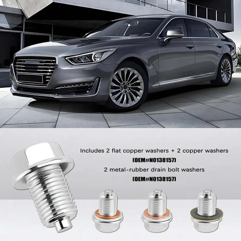 Sick And Tired Of Drips? Grab This M14x1.5 Magnetic Oil Drain Plug Kit With Hex Head, Plus Six Top Gaskets For A Clean Leak Proof Stop To Your Car Problems Right Now.