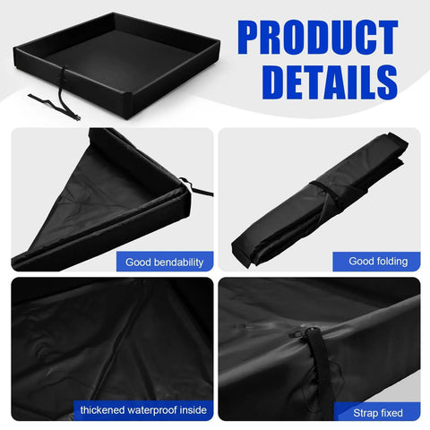 Folding Duck Pond 4x4 Portable Spill Containment Berm Wall waterproof PVC coated heavy duty durable for indoor outdoor use