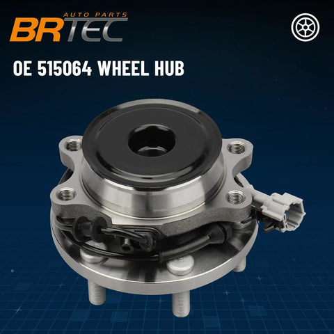 Front Wheel Hub And Bearing Assembly For Nissan Frontier 2005 To 2018, Pathfinder 2005 To 2012, Xterra 2005 To 2015, And Suzuki Equator 2009 To 2012, 6 Lug With ABS OE 515064 Front Axle Hub And Bearing