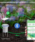 WiFi Soil Moisture And Temperature Sensor For Lawn Garden And Greenhouse With Real Time App Alerts No Hub Needed IP65 Waterproof display