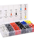 Heavy Duty Wire Ferrule Crimping Tool Kit Full Assortment Insulated Terminals Connector Pins in organized storage box.