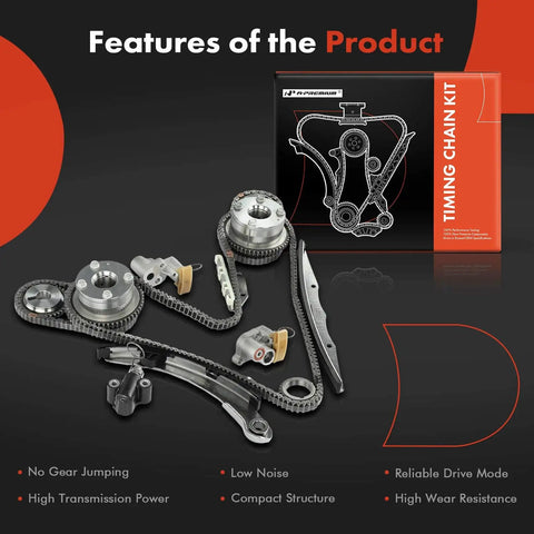 Nissan 14 Piece Engine Timing Chain Kit With Sprocket Tensioner And Guide For V6 4.0L DOHC Engines In Frontier Xterra Pathfinder NV Vans