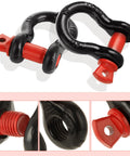 Eight Pack One Half Inch D Ring Shackles, Screw Pin Beefy Heavy Duty Gear For Towing And Off Road Recovery, close-up on screw pin