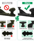 Comparison of hidden fastener installation tools for Trex hidden fasteners and composite decking showcasing improved grip and durability.