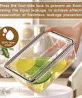 Person holding Airtight 50 Piece Food Storage Set With Lids For Meal Prep, Leak Proof BPA Free Plastic Containers, rectangular shape