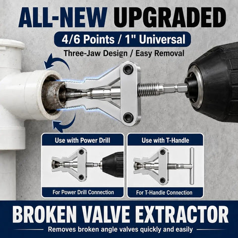 Grab This Heavy Duty Broken Pipe Extractor Set To Fix Rusty Stripped Boltss And Damaged Threads On Half Inch Or Full Inch Pipes With Ease Using A Hex Shank Drill For Your Next Fix It Today Plumbing Project. Broken valve extractor, 1" universal, alloy steel, for pipe repair