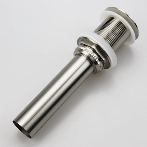 Pop Up Bathroom Sink Drain Assembly No Overflow Fits 1.57 To 2.36 Inch Openings With 1 And A Quarter Inch Tailpiece Solid Brass Stopper