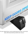 Heavy Duty Door Stopper Wedge With Non Slip Black Rubber Base Made Of Zinc Alloy Keeps Doors From Slamming And Protects Walls