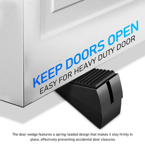 Heavy Duty Door Stopper Wedge With Non Slip Black Rubber Base Made Of Zinc Alloy Keeps Doors From Slamming And Protects Walls