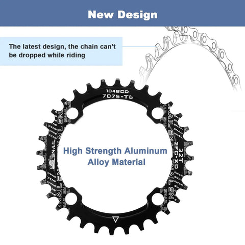 Beefy Square Taper Crankset For Mountain Bikes 170mm Crank Arm Set 104 BCD 32T Chainring high strength aluminum