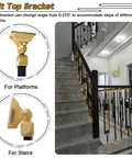 Hella Sturdy Square Deck Balusters And Stair Spindles Kit Featuring 37 Inch Adjustable Swivel Base on stair railing.