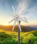 Off Grid Wind Turbine Generator Kit With 5000W Windmill 8 Nylon Blades 12V 24V 48V Controller Hybrid Solar Wind Power System
