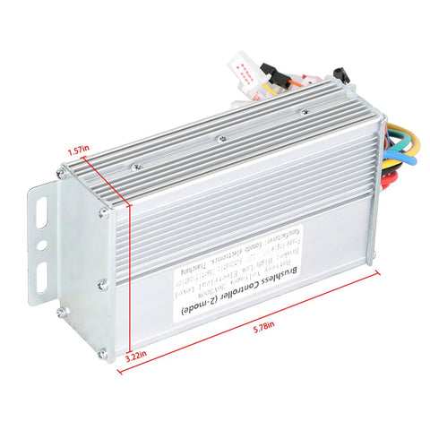 36V 500W Brushless Motor Controller For Electric Bicycles And Scooters Square Wave Speed Controller Two Mode Replacement Durable Aluminum Alloy