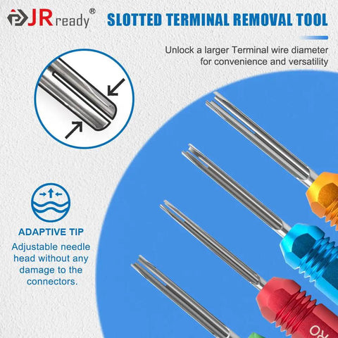 Deutsch Pin Removal Tool for DT DTM DTP DTHD and HD Series Connectors with adaptive tip design in multiple colors
