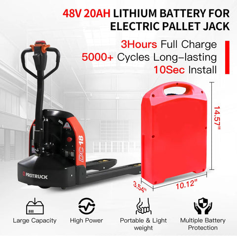 Mboifea 48V 20Ah LiFePO4 Lithium Battery For Heli CBD18J-Li3 Cbd20j-Li3 Electric Pallet Truck Replacement with specifications.