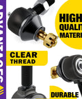 Ds Golf Cart Tie Rod End Kit 3 Pc Ball Joint Replacement For Club Car Ds 1976 2008 Driver And Passenger Side Fits Gas And Electric OEM 7539 7540 Beefy Heavy Duty Steel shown close-up