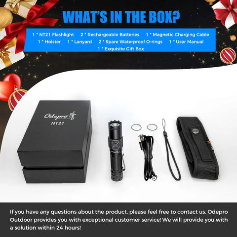 Rechargeable 1200 Lumen Compact Flashlight With Power Display IP67 Waterproof 5 Light Modes 984ft Throw EDC Pocket Size