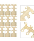 Rugged Antique Alloy Corner Protectors 20 Pack Tough As Nails Durable Metal Edge Guards With Prepunched Holes shown as gold pieces