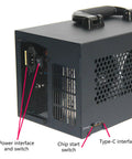 Heavy Duty Metal EGPU Dock With Usb4 Type C Providing 40Gbps Transfer And Fast Charging displaying power interface and switches