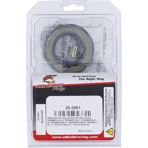 Packaging of Rear Differential Bearing And Seal Kit For Honda TRX500FA 2005 2014 TRX500FE 2005 2011 And TRX500FGA 2005 Replacement Repair Kit