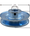 4 Inch Outside Diameter Single Groove V Belt Pulley For A B 5L 4L Belts Seven Eighths Inch Bore Carbon Steel Zinc Plated Motor Pulley Durable 1020 Steel Construction
