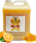 Sun Shield Wood Wax With UV Protection For Outdoor Furniture Gallon bottle with oranges and honeycomb