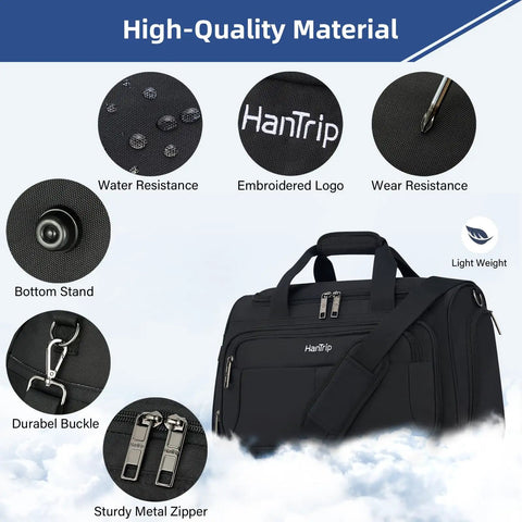 High-quality features of Under Seat Carry On Duffel Bag For Travel Lightweight Weekender Personal Item For Airplanes Fits Under Seat