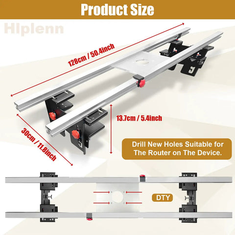 No Bull 6061 Aluminum 50 Inch Router Sled For Flattening Massive Wood Slabs Rock Solid Heavy Duty Bench Jig Cruises Through Thick Lumber With Effortless Precision And Zero Play