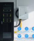 Built Different 12 Space 125A Main Lug Load Center With 120V 240V Circuit Breaker Panel Indoor Steel Enclosure mounted on wall.
