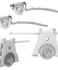 Heavy Duty Gliding Screen Door Roller Assembly With Upper And Lower Slick Replacement Wheels For Patio Slider Tracks featuring nylon wheels.
