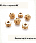 Slick Brass Knurled Thumb Nuts 1/4 X 20 Coarse Thread 9/16 Inch Diameter 3/8 Inch Height Quick Grip Finger Tightening Clamp Knobs Six Pack for tool assembly.